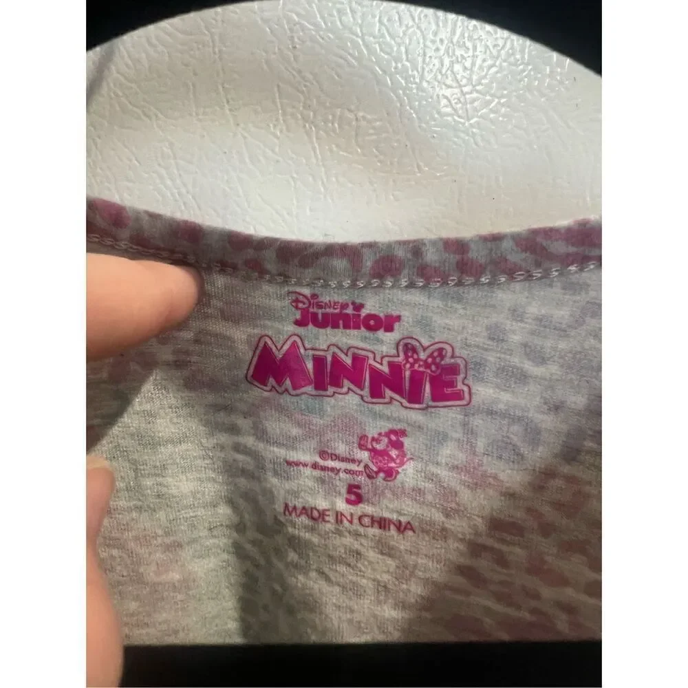 Disney Minnie Mouse Rainbow Leopard Print Girls Dress Size 5 Kids